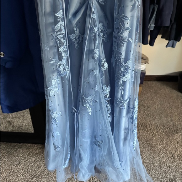 Faviana Light Blue Strapless Dress - Picture 5 of 8